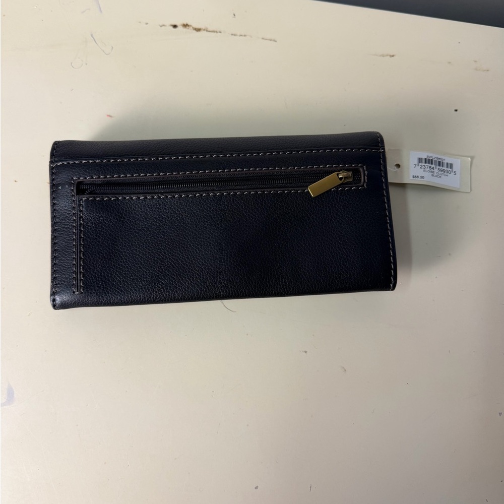 kate spade black saffiano continental zip wallet - Picture 7 of 11